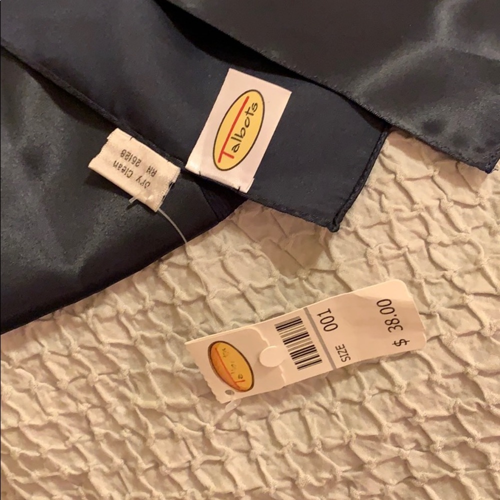 Talbots navy blue wrap / scarf for formal event